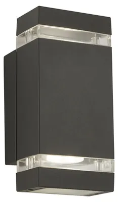 Produktbild von LED Wandleuchte, Aluminium, Schwarz, H 23,5 cm