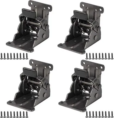 Immagine prodotto di Viti pieghevoli per gambe da tavolo - Acciaio non trattato - Set da 4 pezzi