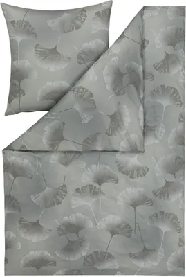 Zdjęcie produktu dla Estella Mako-Interlock-Jersey Pościel Atelier Isabella 155x200 + 1 x poduszka 80 x 80 Floral oliwkowa