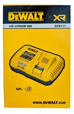 Obrázek produktu pro DeWALT DCB117-QW, Nabíječka baterií, 18 V, DeWalt, Černá, Žlutá, 12 A