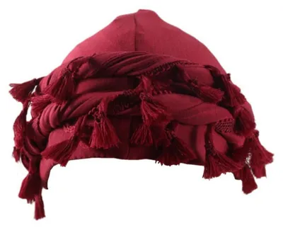 Produktbild von Herren Turban Durag Satin Gefüttert Stretch Kopf Halstuch Weinrot Einheitsgröße