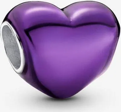 Immagine prodotto di Pandora Charm Donna Viola Cuore Metallizzato Argento Sterling 793337C01