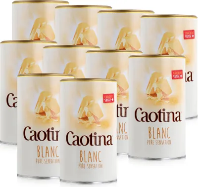 Produktbild von Caotina Blanc Trinkschokolade - Kakaopulver mit weisser Schokolade (10er Pack)
