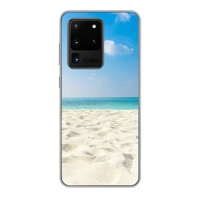 Produktbild von MuchoWow® Handyhülle Schutzhülle Hülle für Samsung Galaxy S20 Ultra Tropisch - Strand - Meer Silikon Softcase Handy Hülle - Karteninhaber