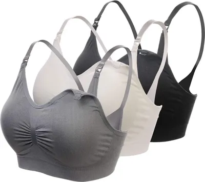Produktbild von 2er/3er/4er Pack Damen Still-BH Mutterschaft Große Größen Nahtlos Ohne Bügel BH Schwangerschaft Schlafen