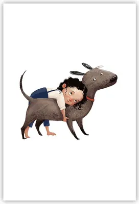 Produktbild von Poster - Poster ohne Rahmen - Kind Hund Bild - 61x91,5 cm - Wand Bild - Wanddeko - Wandbilder - Kunstposter - Wandposter - Bilder - Kunstdruck - Wanddekoration - Wandbild - P2XPA61x91-4783