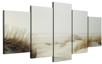 Produktbild von LUMASOUL Wandbilder Wohnzimmer 5-teilig Leinwandbild Landschaft 11 100x50 cmMehrteilige Wanddeko für Schlafzimmer Flur Büro