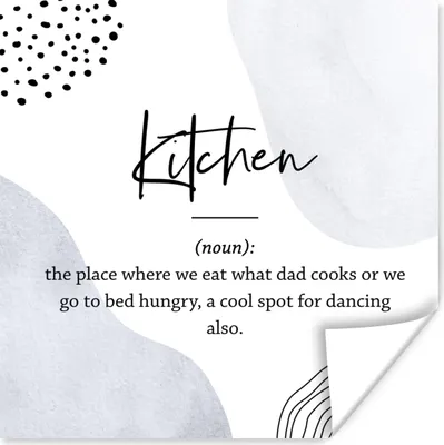 Produktbild von MuchoWow® Poster Sprichwörter - Küche - Papa - Zitate - Definition Küche 100x100 cm - Babyzimmer