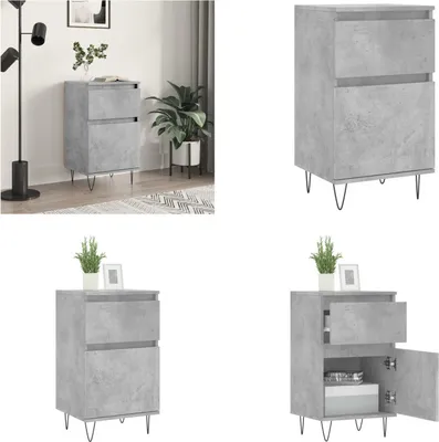 Produktbild von vidaXL Sideboard Betongrau 40x35x70 cm Holzwerkstoff - Sideboard - Sideboards - Kommode - Anrichte