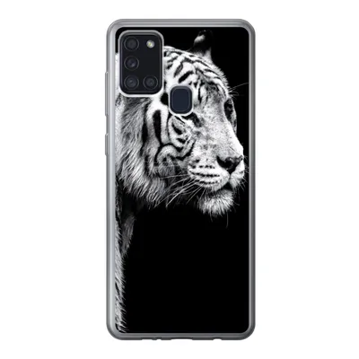 Produktbild von MuchoWow® Handyhülle Schutzhülle Hülle für Samsung Galaxy A21s Tiger - Wilde Tiere - Licht Silikon Softcase Handy Hülle - Hartschale