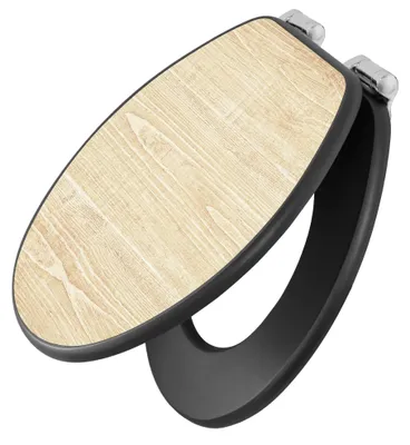 Produktbild von banjado Design WC Sitz Anthrazit mit Absenkautomatik MDF - Bretter - hochwertiger MDF Klodeckel/WC-Sitz mit Universal Scharnieren für alle gängigen Toiletten [TDA 11276]
