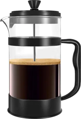 Zdjęcie produktu dla Ekspres do kawy z filtrem ze stali nierdzewnej, French Press, 8 filiżanek, czarny