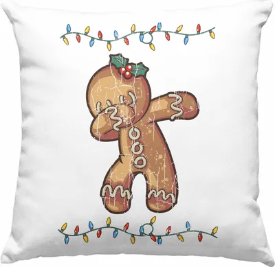 Produktbild von Trendation - Weihnachten Deko-Kissen mit Füllung 40x40 Lebkuchenmann für Kinder WeihnachtsDeko-Kissen mit Füllung 40x40 Lustig Geschenk Becher Jungs Jungen Mädchen Cute Lebkuchen Grafik (Rosa)