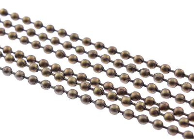 Produktbild von Vintageparts 2 m Kugelkette antik bronze 2,4 mm