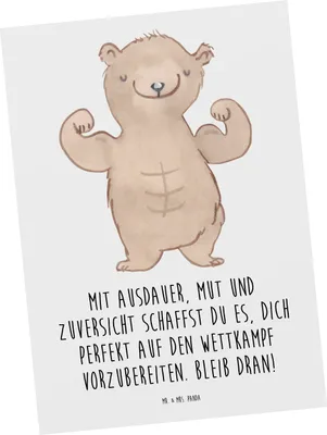 Produktbild von Mr. & Mrs. Panda Ansichtskarte Wettkampfvorbereitung meistern - Weiß - Geschenk, Kunstkarten, Postkarte, Postkarten, Motivation, mentale Stärke, Vertrauem, Radfahren