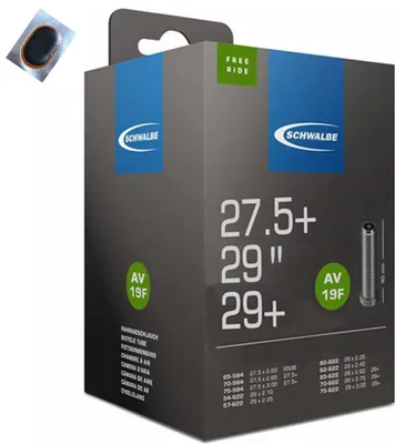 Produktbild von 1 x Schwalbe Fahrradschlauch AV19F-40 ("27.5+/29/29+") inkl. Schlauchflicken