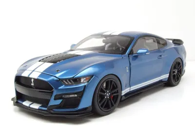 Produktbild von Ixo Models 18RDC244 Ford Shelby Mustang GT500 2022 blau metallic weiß 1:18