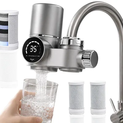 Wasserfilterhahn mit 3 Filterpatronen, 7-stufig, UV-LED