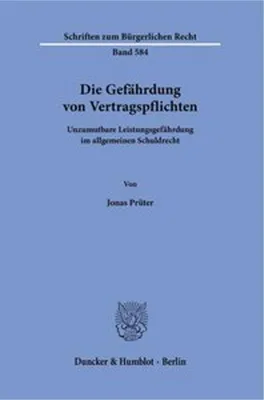Obrázek produktu pro Die Gefährdung von Vertragspflichten