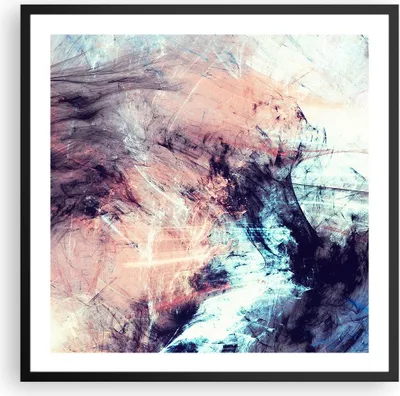 Produktbild von Gerahmtes Poster - Schwarzer Rahmen - Abstraktion modern - 60x60 cm - Wand Bild - Wanddeko - Wandbilder - Kunstposter - Wandposter - Bilderrahmen - Bilder - Kunstdruck - Wandbild - P2BAC60x60-3423