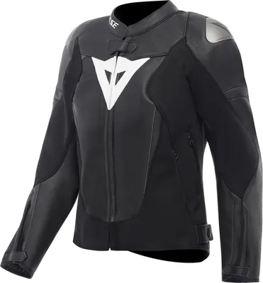 Obrázek produktu pro Dámská kožená motocyklová bunda Dainese Avro 6, černá/černá/bílá, velikost 46