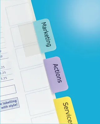 Image de AVERY Onglets adh‚sifs personnalisables, A4, couleur assorti