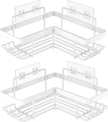 Produktbild von Famanu Wandregal Badezimmer - L-förmiges Design, 2 Stück