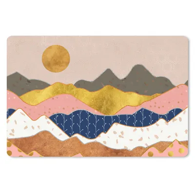 Produktbild von MuchoWow® Mauspad Mousepad Muster - Gold - Pastell 27x18 cm - Mousepads - Maus Mat - Pad - Mausunterlage - Büroartikel - Desk Matten