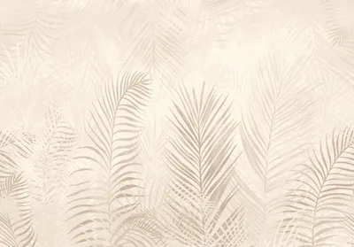 Produktbild von Vlies Fototapete Blätter Beton Pastell Botanisch (368x254cm - 4 Bahnen) Wohnzimmer Schlafzimmer Wandtapete Modern Tapete UV-Beständig Montagefertig