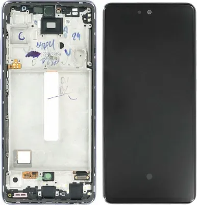 Produktbild von Original Samsung Galaxy A52 4G A525F / 5G A526B Super AMOLED Display Touchscreen Bildschirm Rahmen Lila Violett