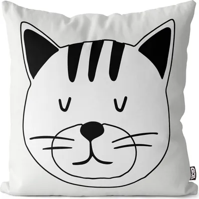 Produktbild von VOID Katze Cartoon Comic Kissenbezug Kissenhülle Sofakissen Kissen Deko Outdoor-Kissen Dekokissen