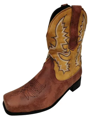 Produktbild von Bestickte Cowboystiefel für Herren mit flachem Absatz