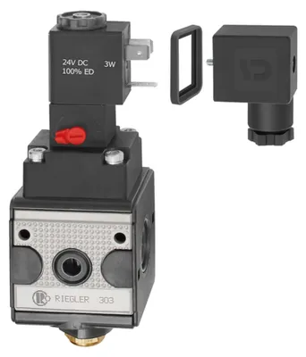 Produktbild von Riegler Schaltventil (3/2-Wegeventil) »multifix«, 24 V DC, BG 1, G 1/4