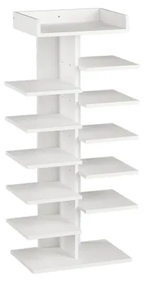 Produktbild von Schuhschrank Stepy, Weiß, 45 x 114 cm mit 10 Fächern