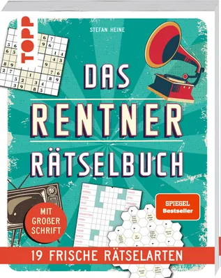 Produktbild von Das Rentner-Rätselbuch - 19 frische Rätselarten mit Nostalgie-Effekt.