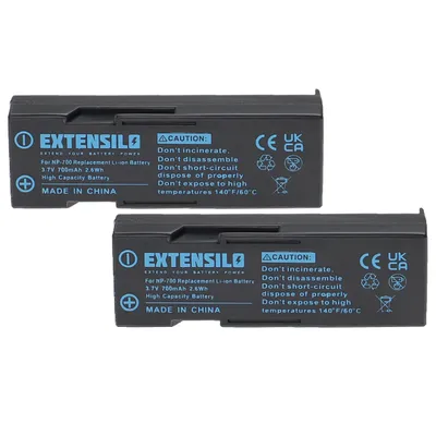 Produktbild von EXTENSILO 2x Akku kompatibel mit Konica Minolta Dimage X60, X50 Kamera (700 mAh, 3,7 V, Li-Ion)