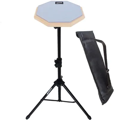Produktbild von keepdrum DP-GY8 Practice Pad Grau mit Pad-Ständer