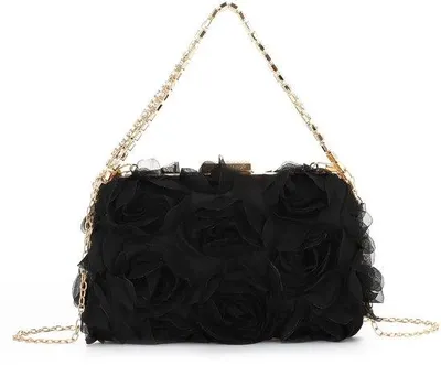 Produktbild von Elegante Rosen Clutch Abendtasche Blumen Handtasche