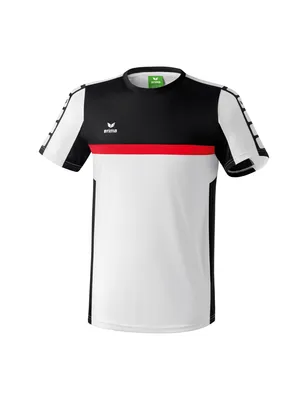 Produktbild von Erima CLASSIC 5-CUBES T-Shirt weiß/schwarz/rot S