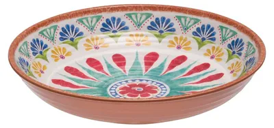 Image de APS 84692 Bol ARABESQUE, Mélamine, Ø 22,5 cm, Hauteur 4,5 cm, 0,7 litre, Décor/Terracota