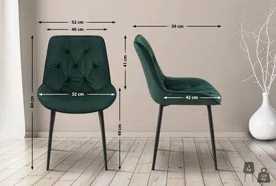 Produktbild von Esszimmerstuhl HLO-CP130 Samt  grün