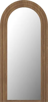 Produktbild von Großer bogenförmiger Spiegel - Kautschukholz - 70 x 150 cm - Holzfarben - ANSHUN