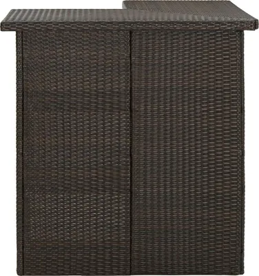Obrázok produktu pre vidaXL Rohový barový stôl hnedý 100x50x105 cm Poly ratan
