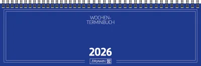 Image de BRUNNEN 1077401306 agenda oblong33x10cm bleu 2S/1W