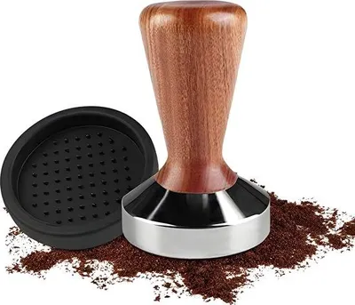 Produktbild von PolkaHome® Kaffeetamper-Set, Espressotamper 51 mm, inklusive Tampermatte