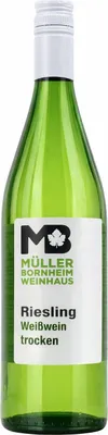 Produktbild von Weinhaus Müller Bornheim  1 L Flasche  Pfälzer Riesling trocken  FL 6 Flaschen