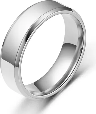 Produktbild von Breiter rostfreier Herrenring aus Edelstahl, schlichter, exquisiter Verlobungsring, Modeschmuck-Stahlfarbe,US 9