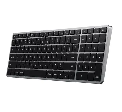 Produktbild von Satechi Slim X2 kabellose Tastatur – Vollständiges QWERTY-Layout mit numerischem Tastenfeld – Verbindung mit bis zu vier Bluetooth-fähigen Geräten – B