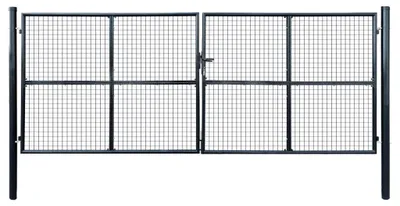 Productafbeelding van Tuinpoort - Tuindeur - Tuinhek - Hekpoort - Hekdeur - Gegalvaniseerd Staal - 400x150 cm