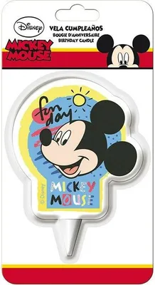 Obrázok produktu pre Mickey Mouse narodeninová dekorácia sviečka farebná 7,5 cm